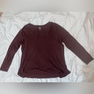 Old Navy Women's relaxed burgundy Blouse extra large